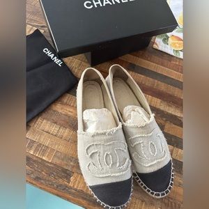 Chanel Esapdrilles EU 40 Linen / Black